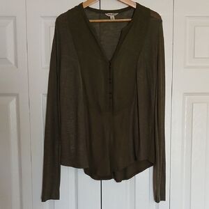 Lucky Brand Deep Olive Blouse